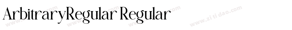 ArbitraryRegular Regular字体转换